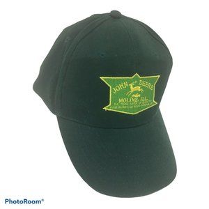 Vtg John Deere Tractors Hat Moline IL Gearbox Collectible Adjustable Strapback